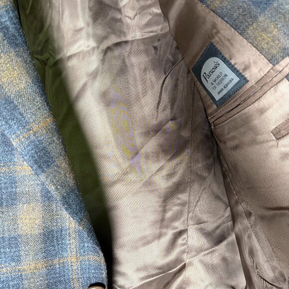 Canali Sports Blazer 100% Wool Brown & Gray Plaid 52R Best Fall Color Combo - Picture 9 of 14